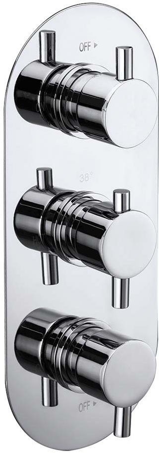 SY-CV23B-N Concealed Round Handle Triple Shower Valve 3 Way Diverter